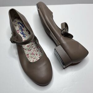 Capezio Tele Tone Light Brown Leather Mary Janes Tap Shoes Women’s Size 11 M